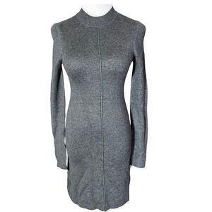 Romeo + Juliet Couture Heather Charcoal Mock Neck Knit Dress RJ39252  Medium